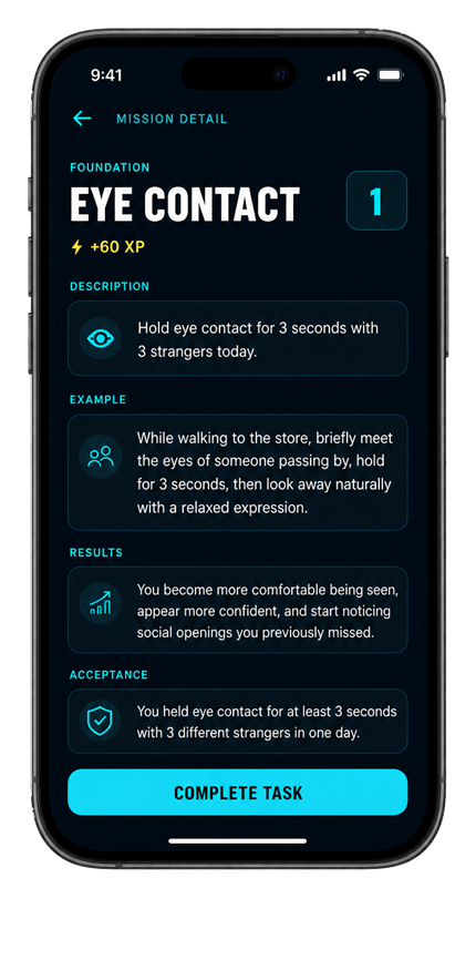 Hook mission detail on iPhone